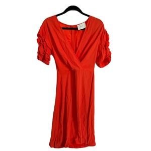 NEED SUPPLY by JUST FEMALE Womans Dress Orange IRENA Ruffled Sleeve S Small